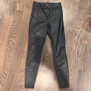 Free people leather skinny white pants